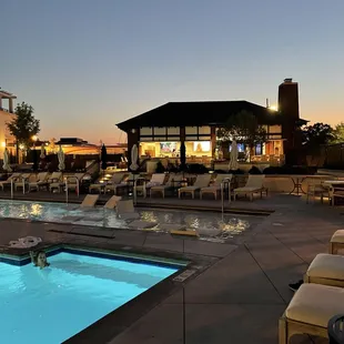 The outdoor pool bar