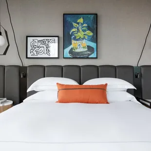 Spacious guest rooms feature luxury Frette linens.