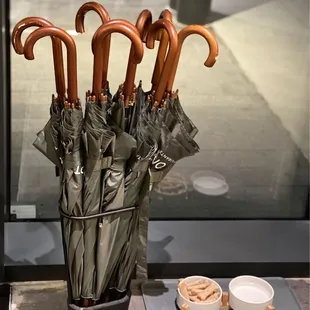 Doggie treats and umbrellas!