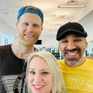 Gym at the Kimpton with the lead singer of the Lumineers