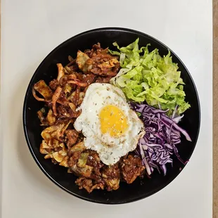 squid and pork bulgogi bowl