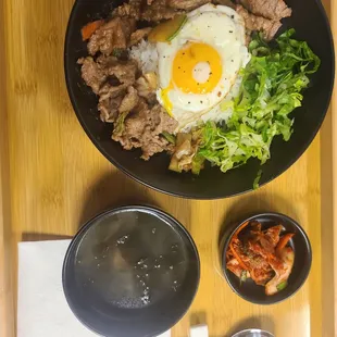 stir fried soy source pork bowl