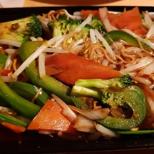 Vegetable lo mein ($10.50). Tasty and light.