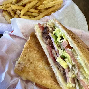 Cubano and small fries - $12