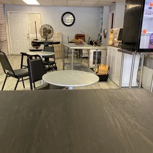 a table and chairs