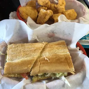 Cuban sandwich with fish bites!