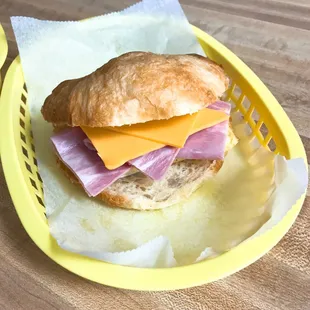 Ham, egg &amp; cheese croissant