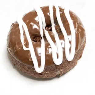 Double Chocolate Cake w/ White Drizzle