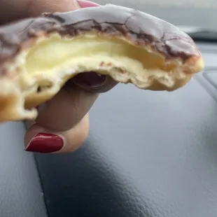 Cream filled donut