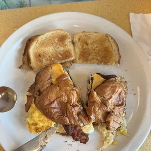 Bacon Egg, Cheese with Meat Sandwich