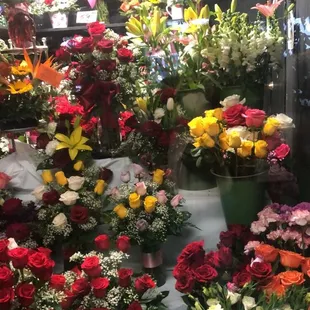 The flowers they have ready to go especially for this valentines coming up.