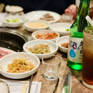 Korean sides, and Fresh Soju  3/12/24 VS ‍