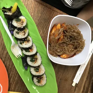 Kimbap and Chapchae