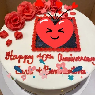 Anniversary cake.