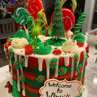 Love our Grinch inspired Christmas cake!!!
