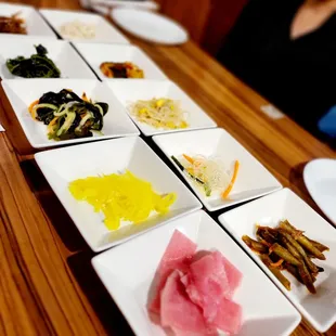 a variety of dishes