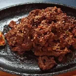 a beef dish in a skillet