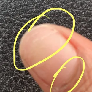 She literally didn't file or buff my fingers and left all of the cuticles, what type of 18 dollar manicure looks this bad?