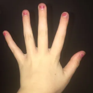 Kim did these she had a lunch break and ate rice and chicken chowmain. As she was eating she dropped it on me. Very rude of her.