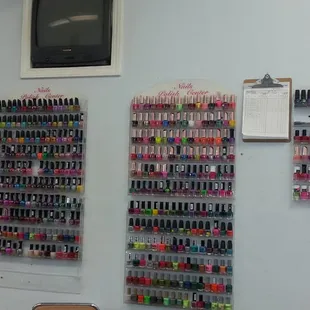 Nail polish selection.