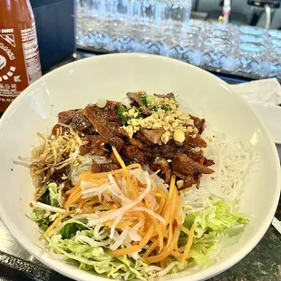 The 42 - bún with pork and egg rolls (not shown here)