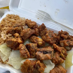 Fried spare ribs