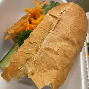 Lemongrass beef Banh Mi