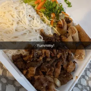 Vermicelli w egg roll- combo meat