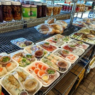 a variety of food items