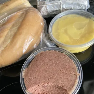 Forgot to take a pic before digging in, but they also sell mayo and pate in a container