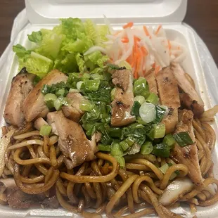 Chow mein and teriyaki chicken $16 worth it!