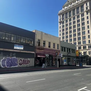Outside: Hole in the wall, looking place on J st kitty corner from Cesar Chavez Park