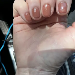 Poor gel polish application