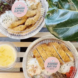 Chicken Katsu and Dry Curry