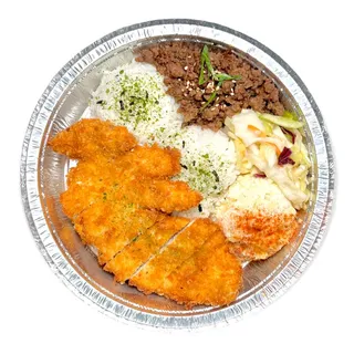 Chicken Katsu and Soboro Bulgogi Plate