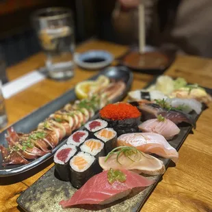 Grilled Whole Squid, nigiri deluxe