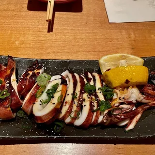 Grilled whole squid