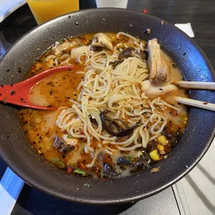 Black Garlic Tonkotsu Chashu Ramen (with added chili oil)