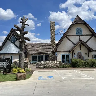 the front of the building