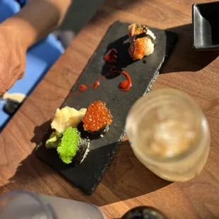 a plate of food on a table
