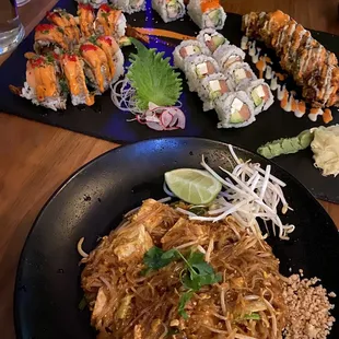 sushi and pad thai