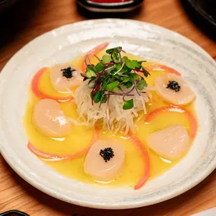Hokkaido Scallop Crudo available during Happy Hour for $12!