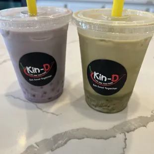 Boba teas (they were full to the top but couldn't resist trying before pics)