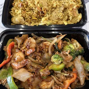 Pad Kee Mow and Curry Fried Rice