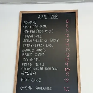 April 2024 Menu and Prices