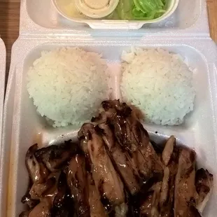 Teriyaki with green salad...tasty!