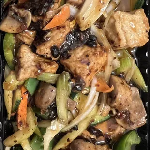 Vegetarian: Tofu with Black Bean Sauce
