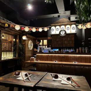 Upstairs bar area