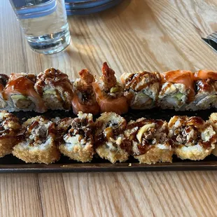 Styx and hall and oaks sushi rolls