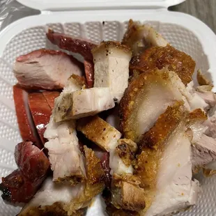 1/4 lb each of char siu and roast pork